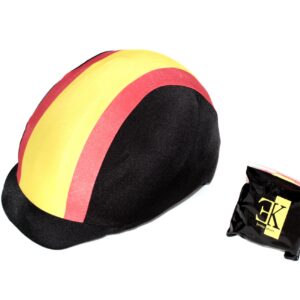KLES´S Funda para Casco de Equitación Diseño Bandera España. Equestrian Hat Cover.