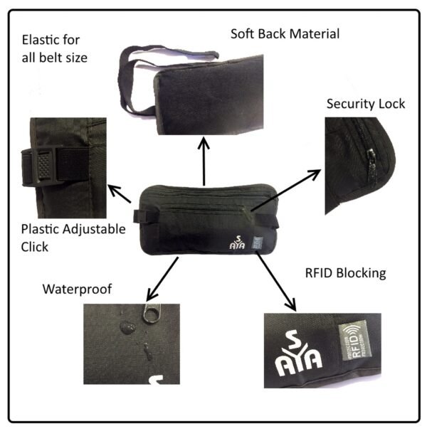 Riñonera para viajes protección RFID - Imagen 5